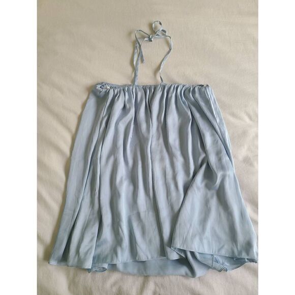 Lovers + Friends Mini Dress Womens Small Blue Off The Shoulder V-Neck Spaghetti - Picture 6 of 7